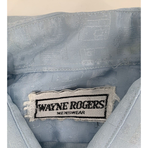 Vintage 70's Wayne Rogers Disco Polyester Shirt Size S/M - Picture 6 of 10